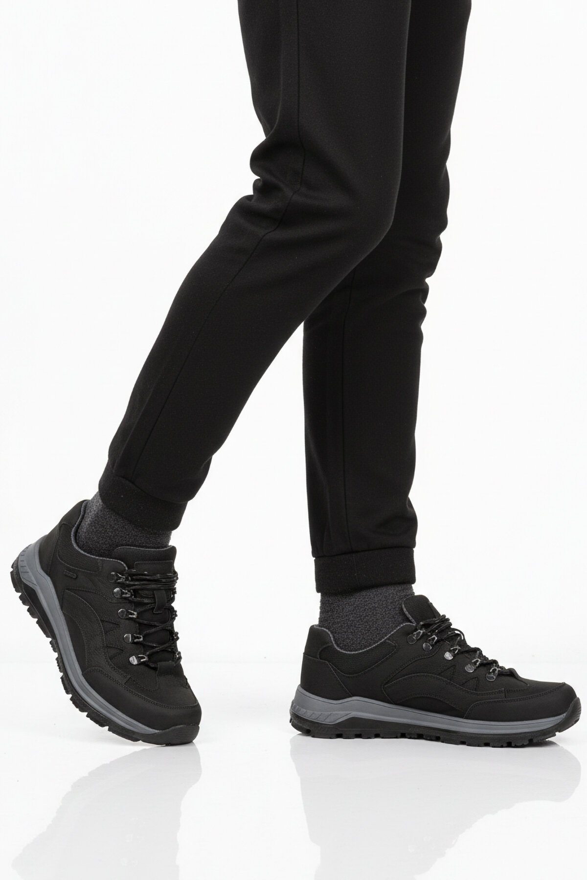 Siyah Hakiki Deri Erkek Outdoor Ayakkabı 2341 M