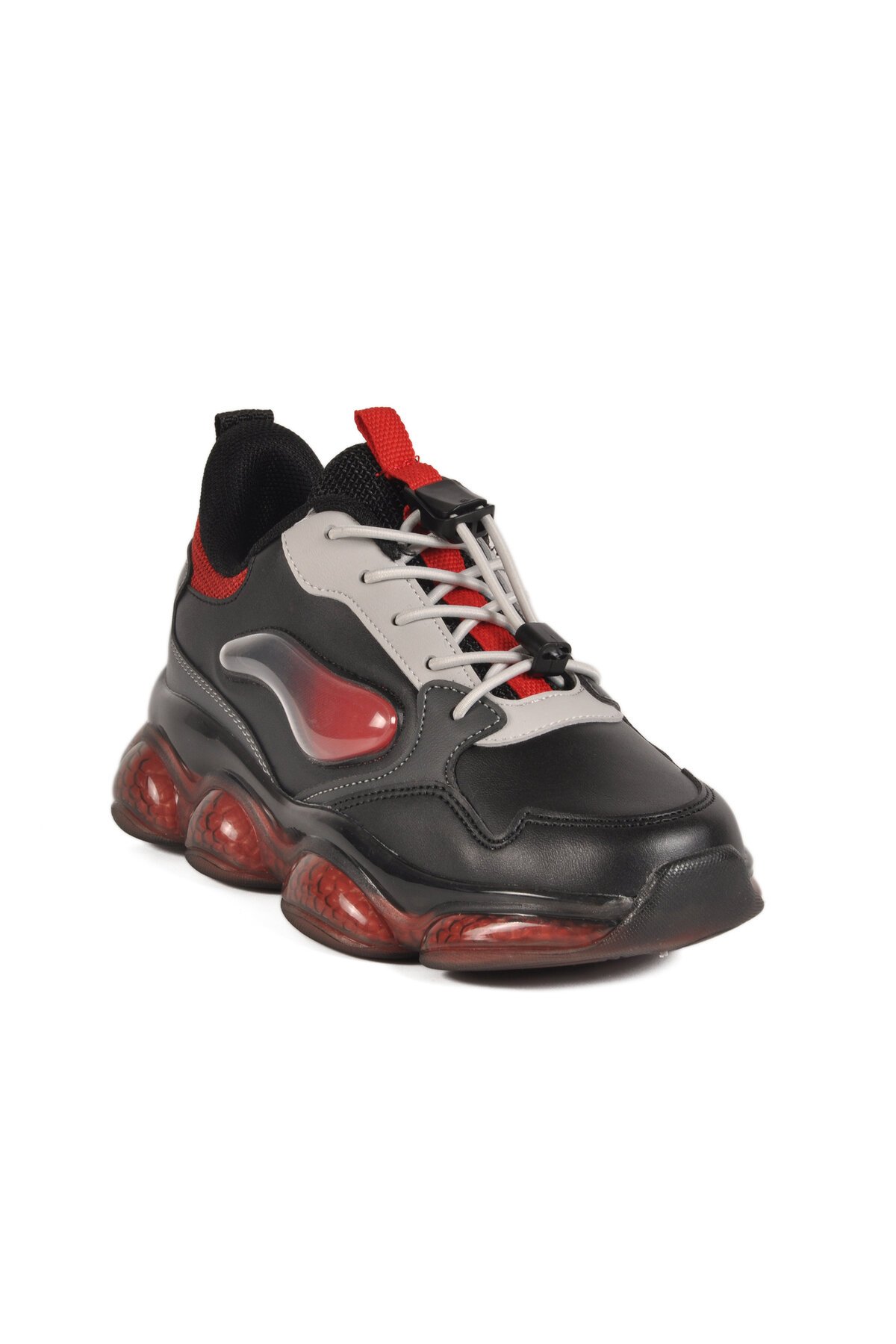 Siyah-Kırmızı Hafif Çocuk Spor Ayakkabı 2054  F