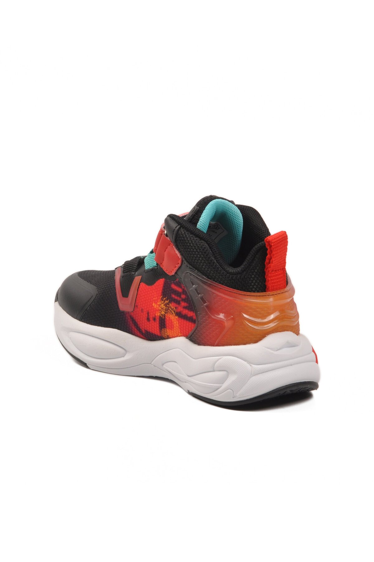 Siyah-Kırmızı Cırtlı Çocuk Spor Ayakkabı 161-T5411102 P