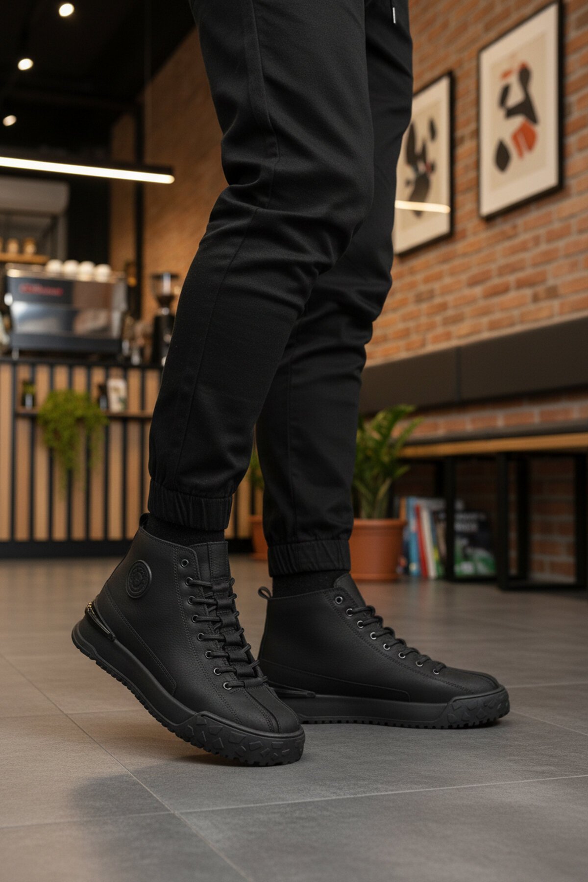 Siyah Nubuk Hakiki Deri Erkek Bot 260014 M