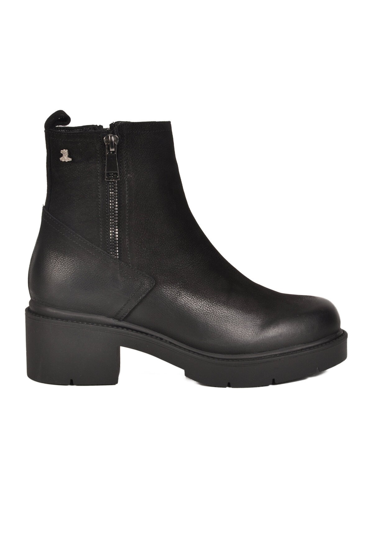 Siyah Nubuk Hakiki Deri Kadın Bot 2454601K Z