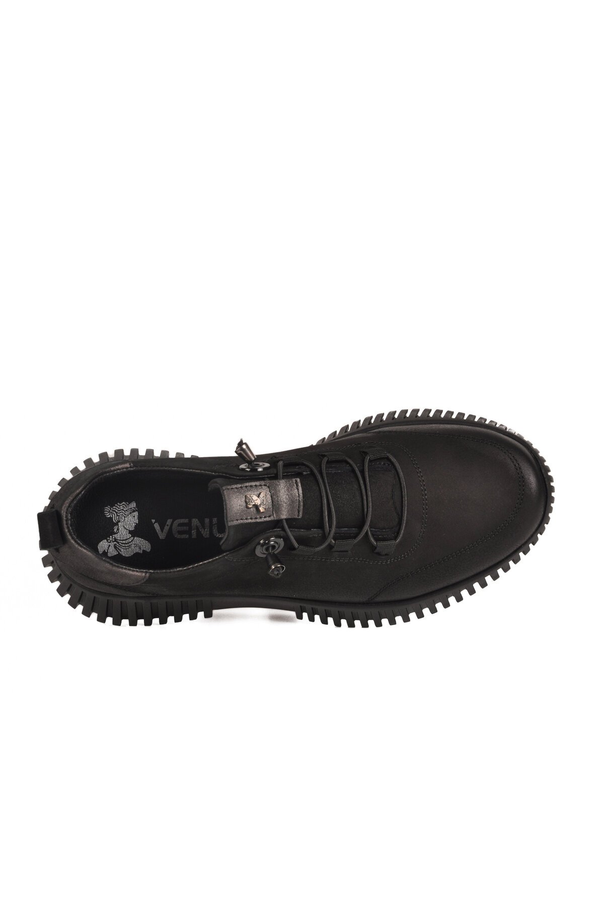 Siyah Nubuk Hakiki Deri Kadın Günlük Ayakkabı 25405003K Z