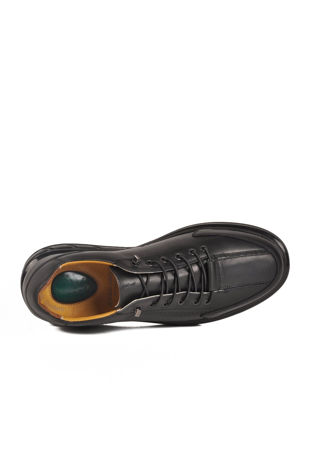 Siyah-Sarı Hakiki Deri Jel Tabanlı Erkek Günlük Ayakkabı 820 M