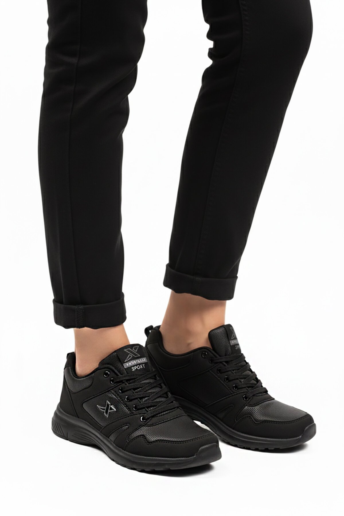 Siyah Esnek Hafif Unisex Spor Ayakkabı Xstep 020-Cilt G