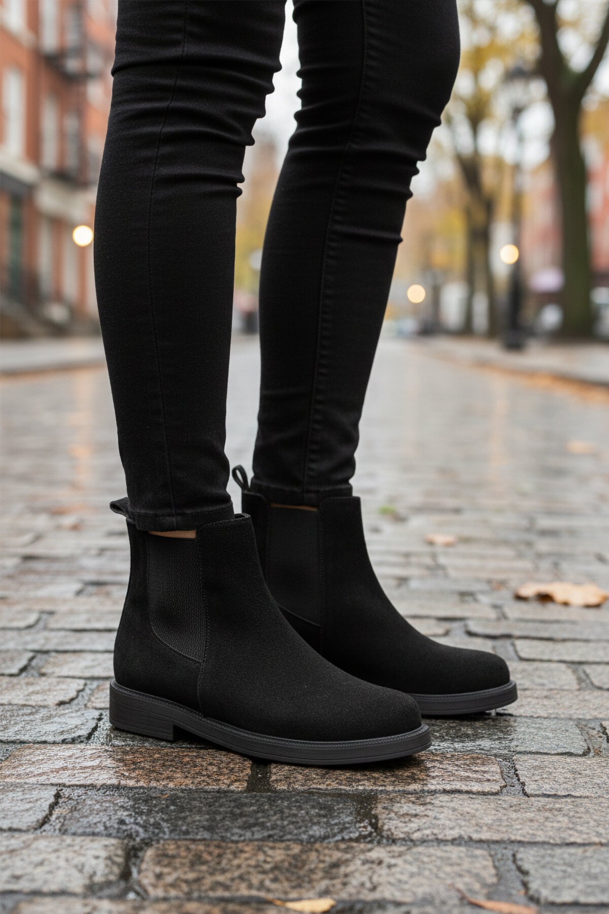 Siyah Süet Hafif Kadın Bot 284097 Z