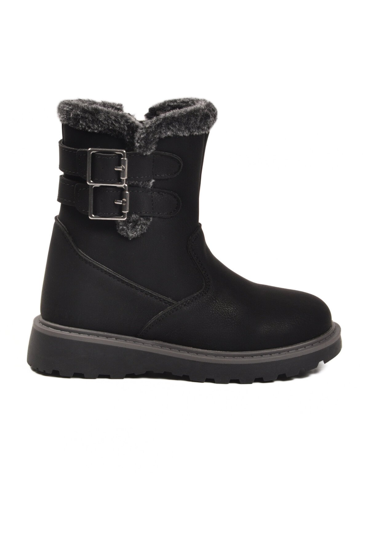 Siyah Polarlı Çocuk Bot Buckle F