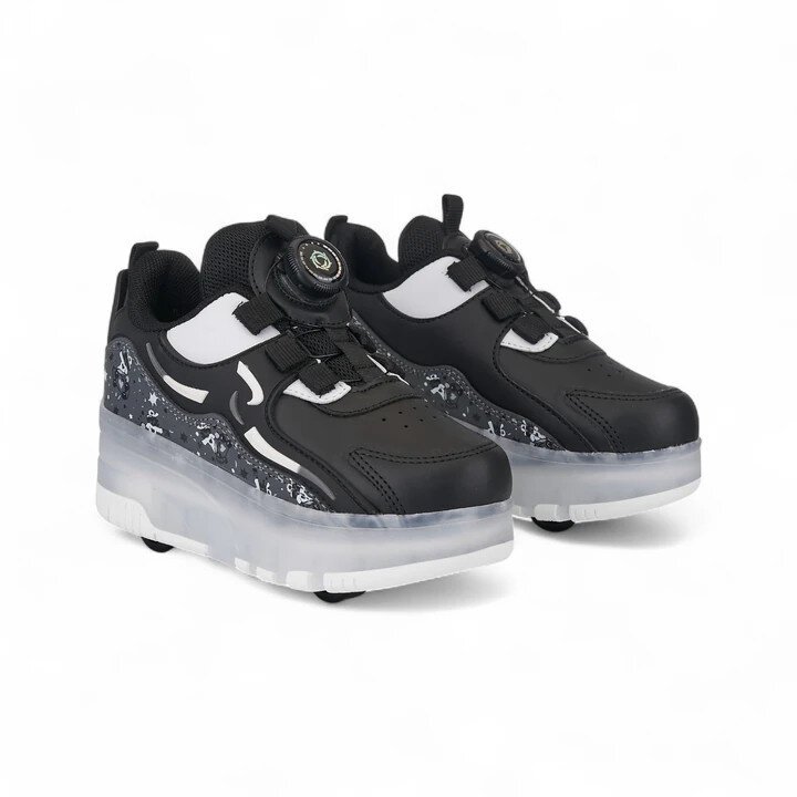 Rocky Siyah Ortopedik Işıklı Patenli Çocuk Spor Ayakkabı Nils F