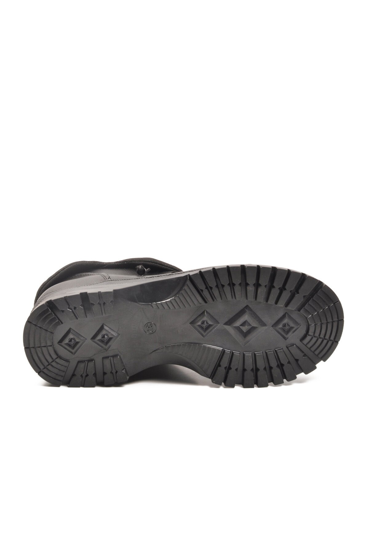 Siyah Fermuarlı Lastik Bağcıklı Kadın Bot 112 Z