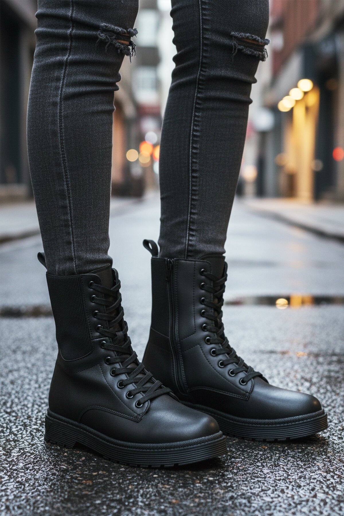 Siyah İçi Polarlı Kadın Bot 23002 Z