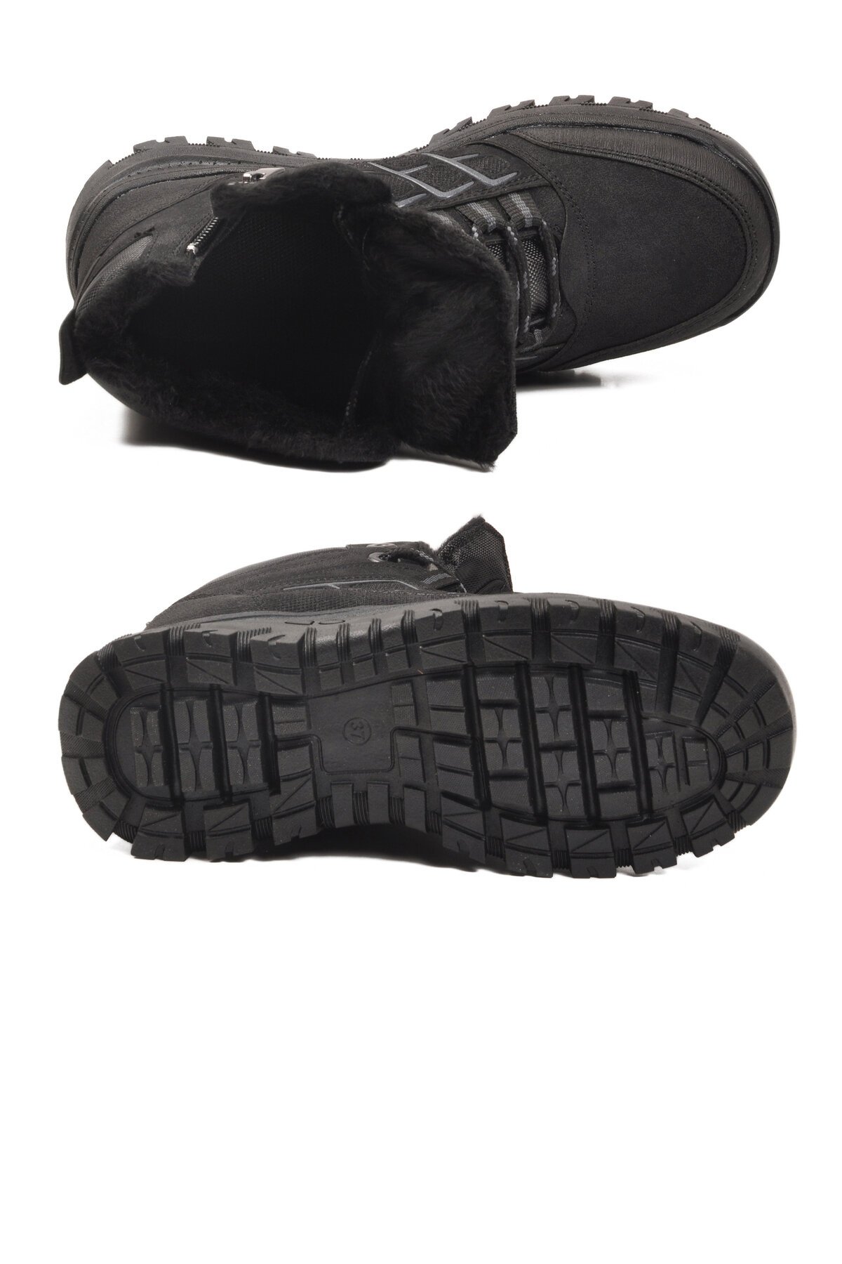 Siyah Unisex Fermuarlı İçi Kürklü Bot 700 G