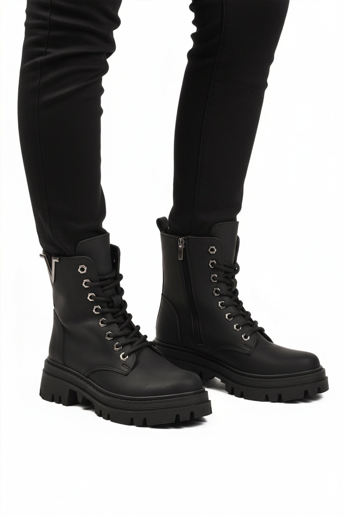 Siyah Zümrüt Fermuaralı Kadın Bot 514531 Z