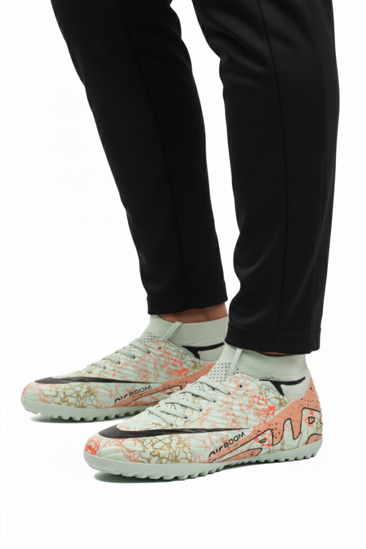 Su Yeşili Çoraplı Unisex Halı Saha Ayakkabısı Air 600 G