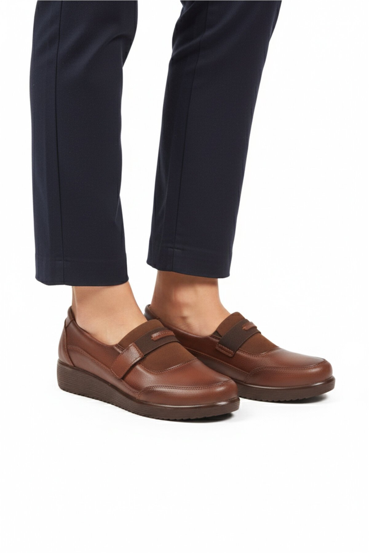 Taba Cilt Suni Deri Kadın Günlük Ayakkabı 293127 Z