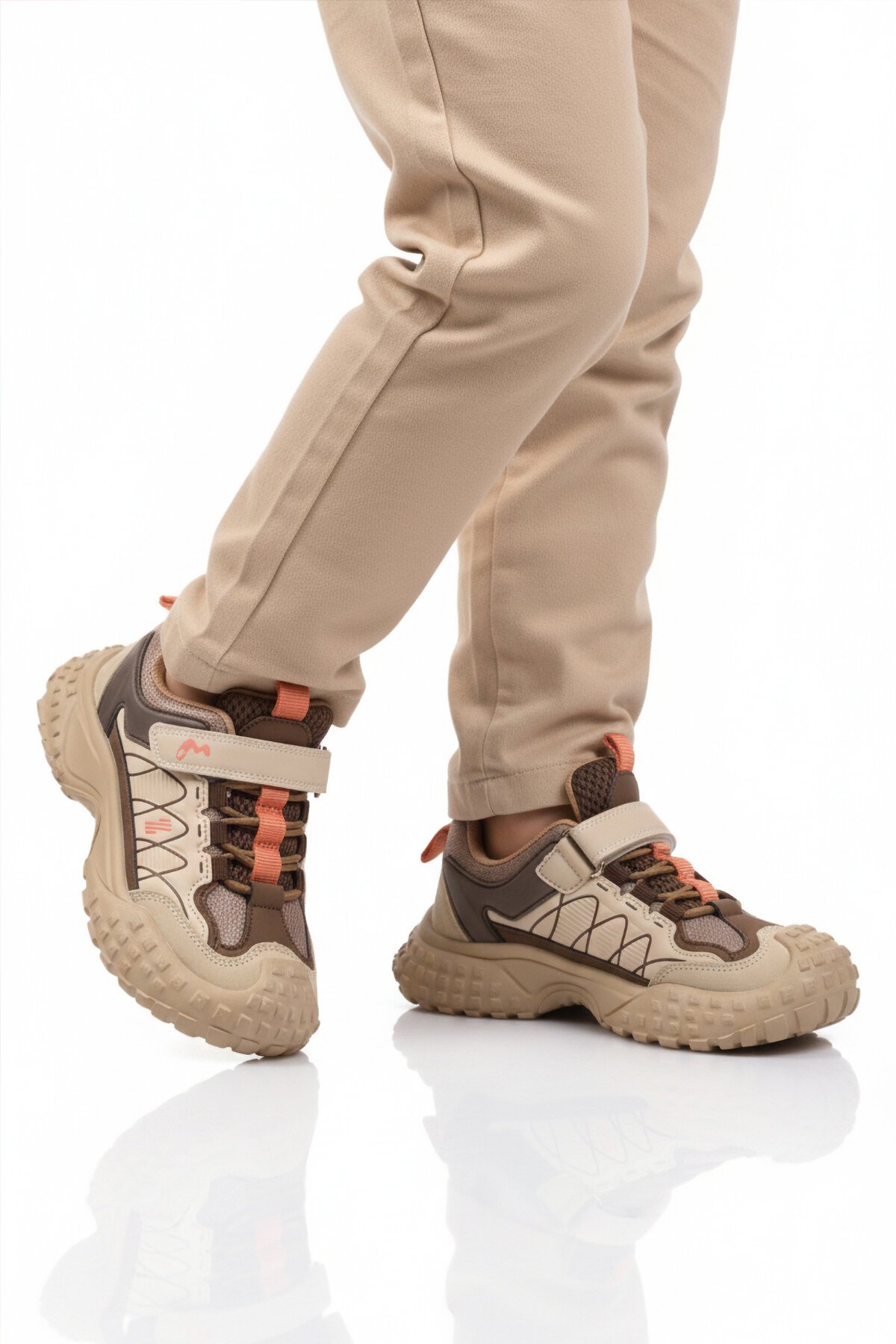 Bej-Kahve Çocuk Spor Ayakkabı 22676 F