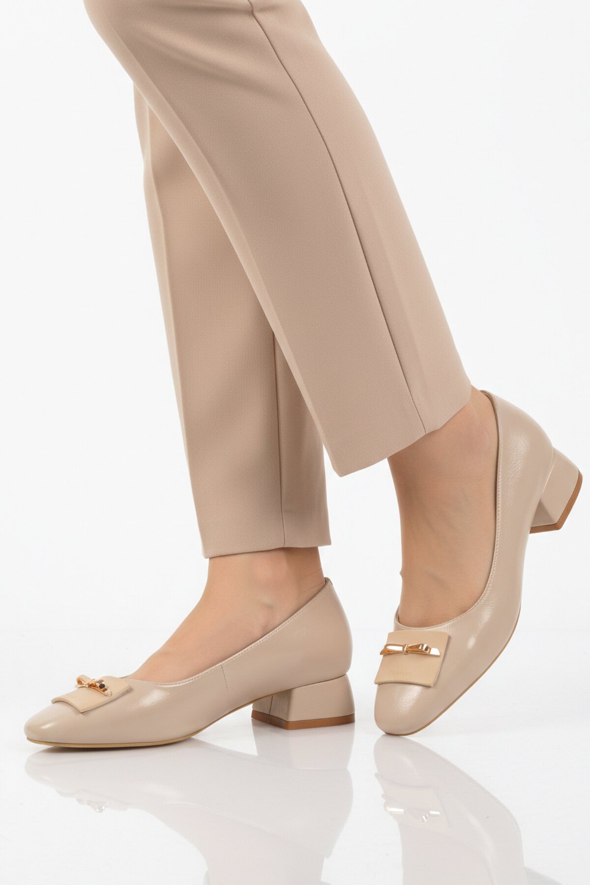 Bej Kadın Abiye Ayakkabı 608420 Z