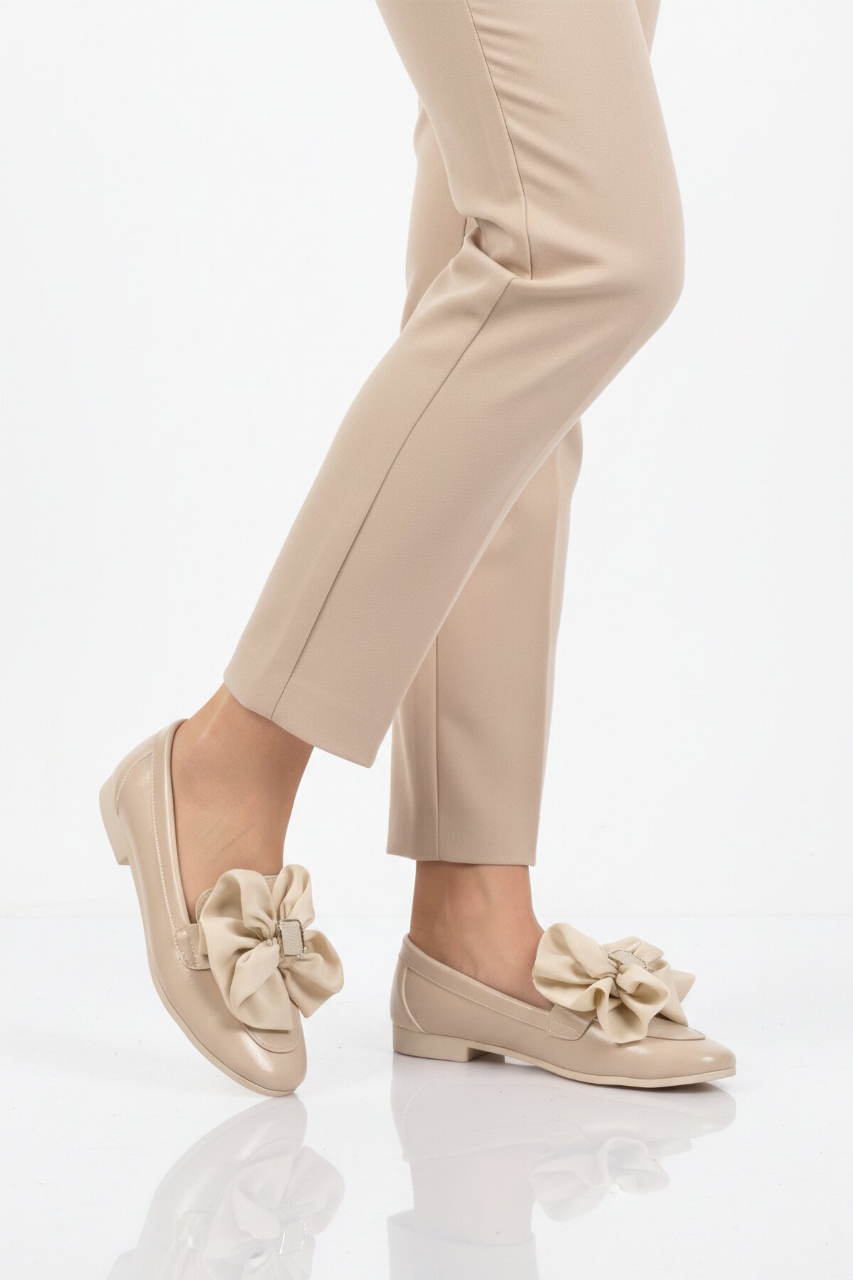 Bej Kurdela Detaylı Kadın Babet 572485 Z