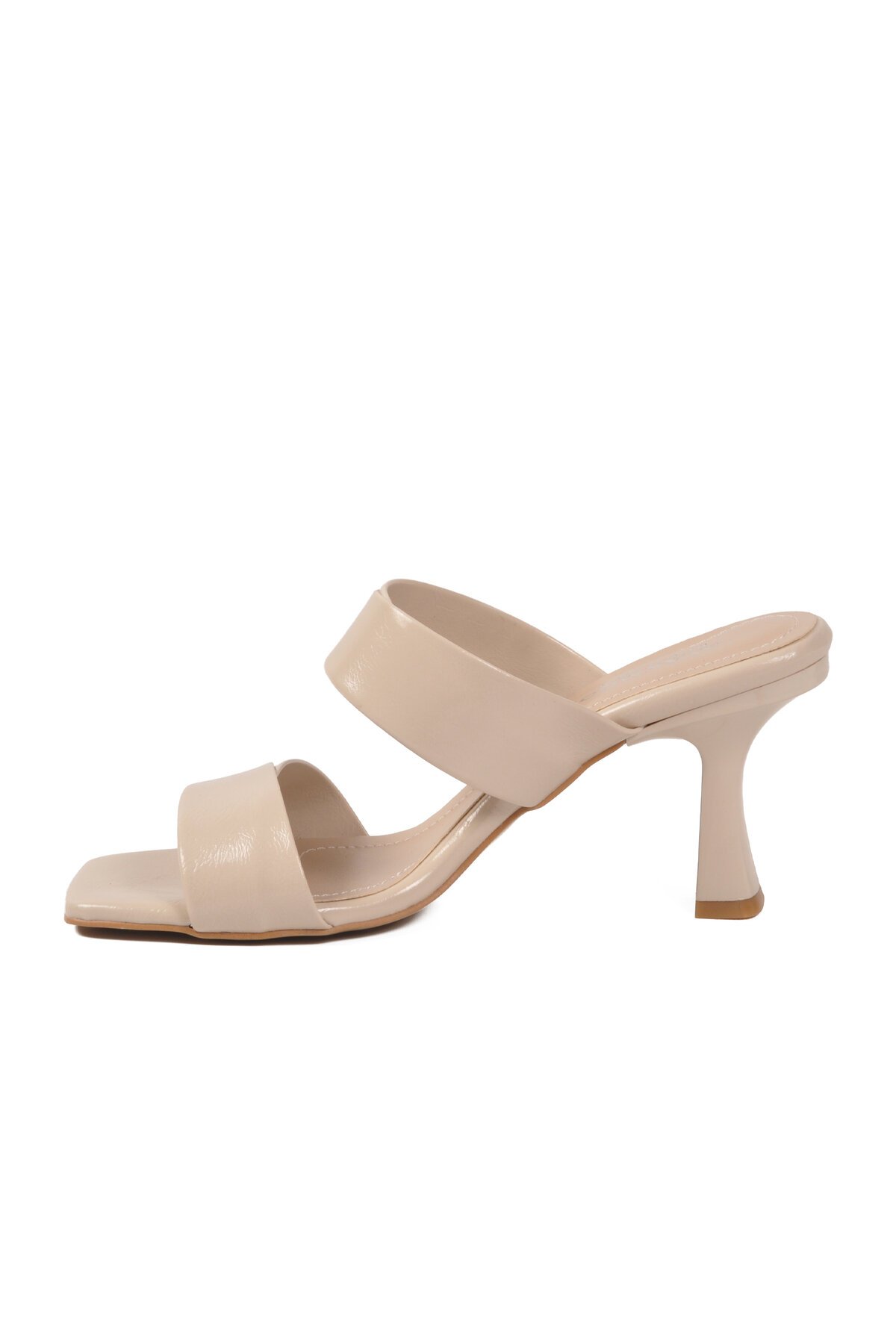 Bej Kadın Topuklu Terlik 451158 Z