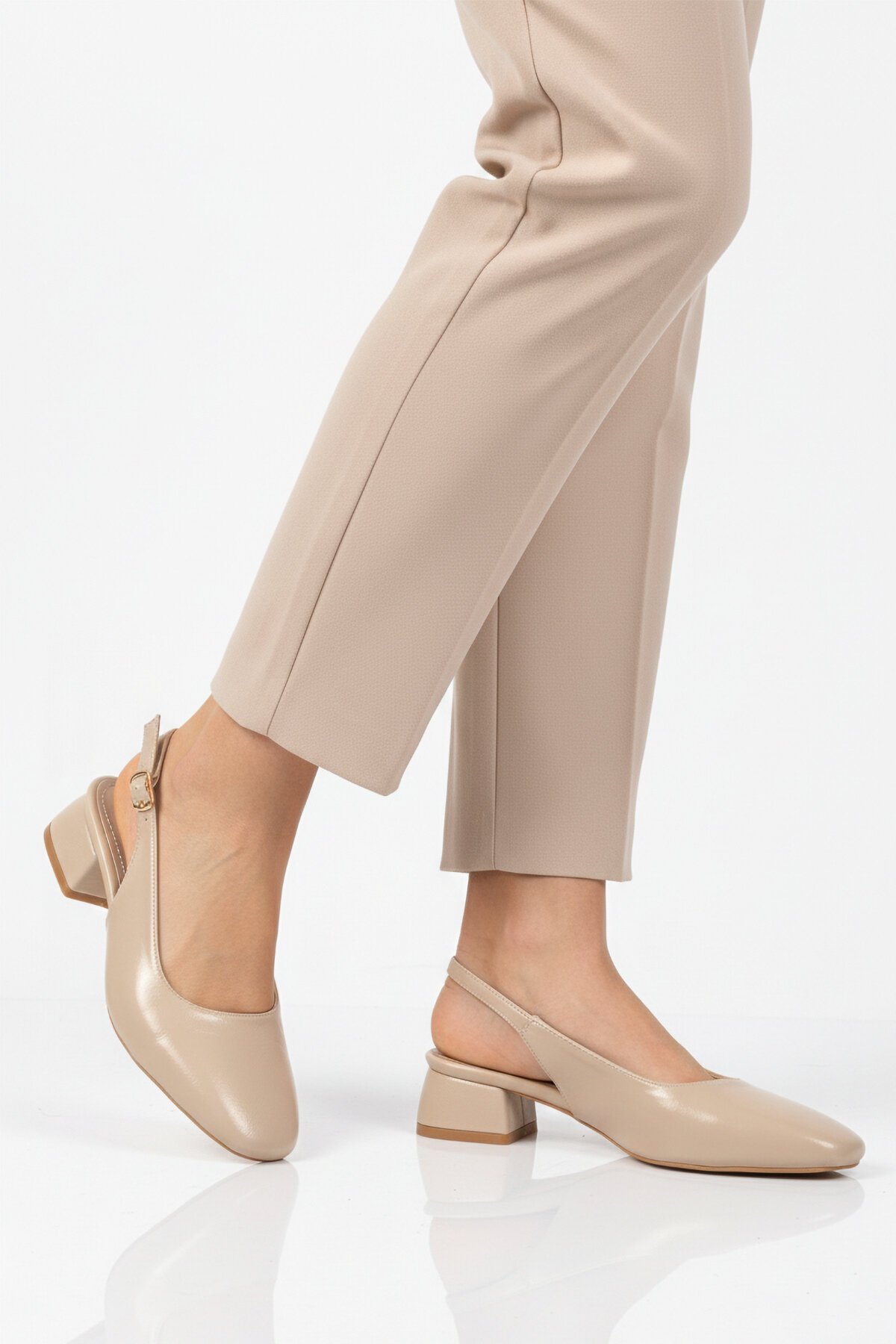 Bej Kadın Topuklu Ayakkabı 608422 Z