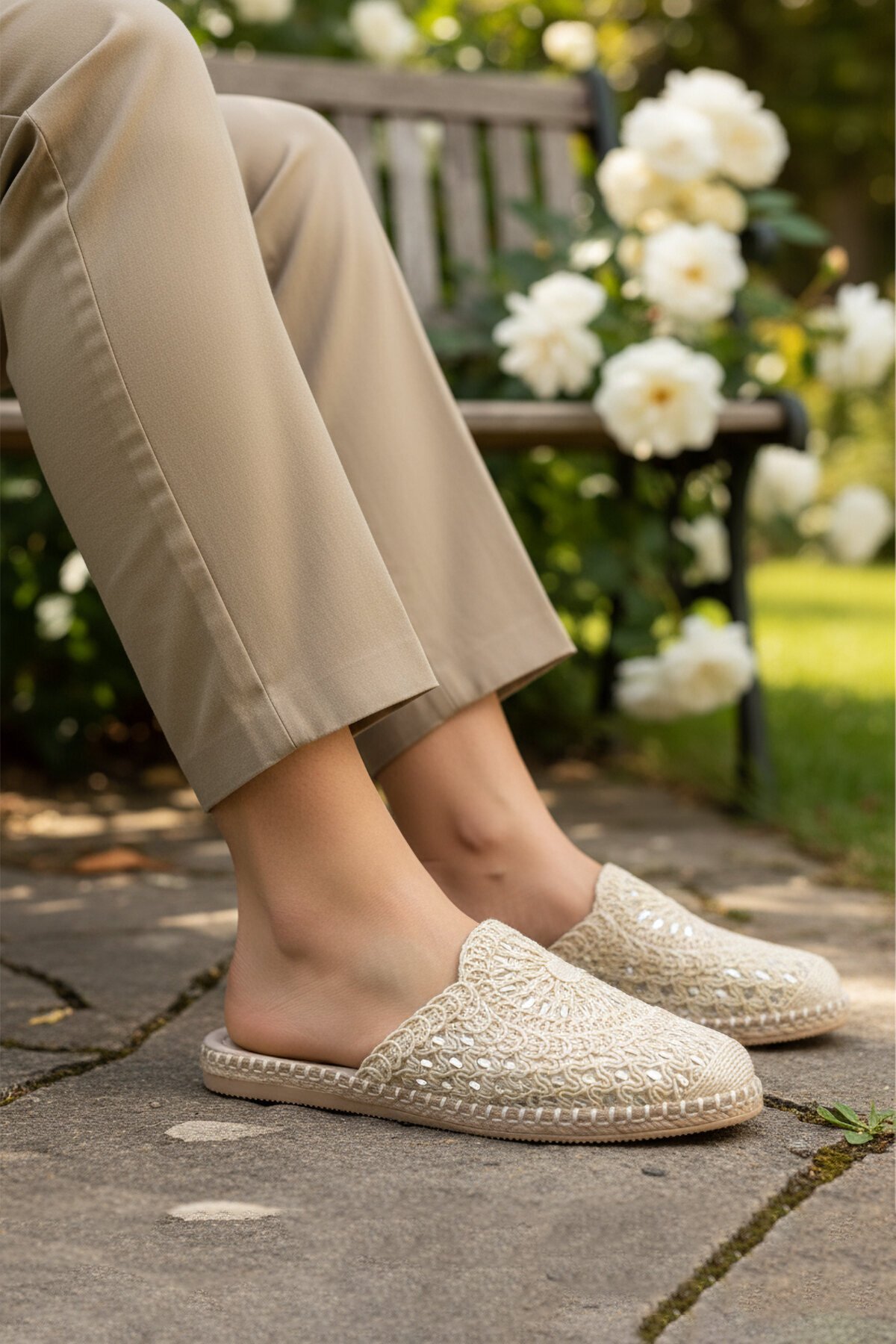 Bej Tekstil Kadın Terlik 473134 Z