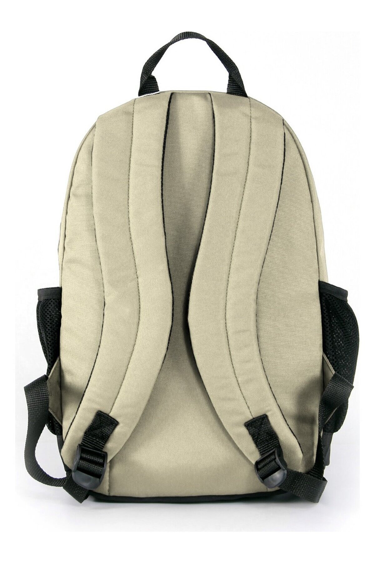 Benetton Bej-Siyah Unisex Okul Çantası