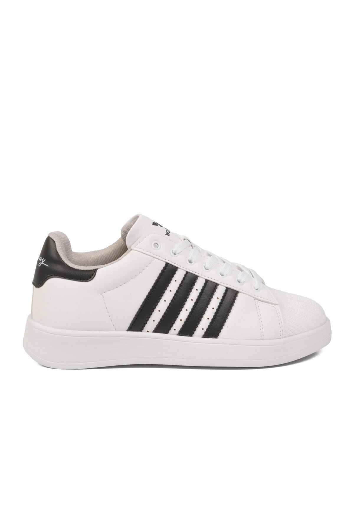 Beyaz-Siyah Hafif Unisex Spor Ayakkabı 26112 G