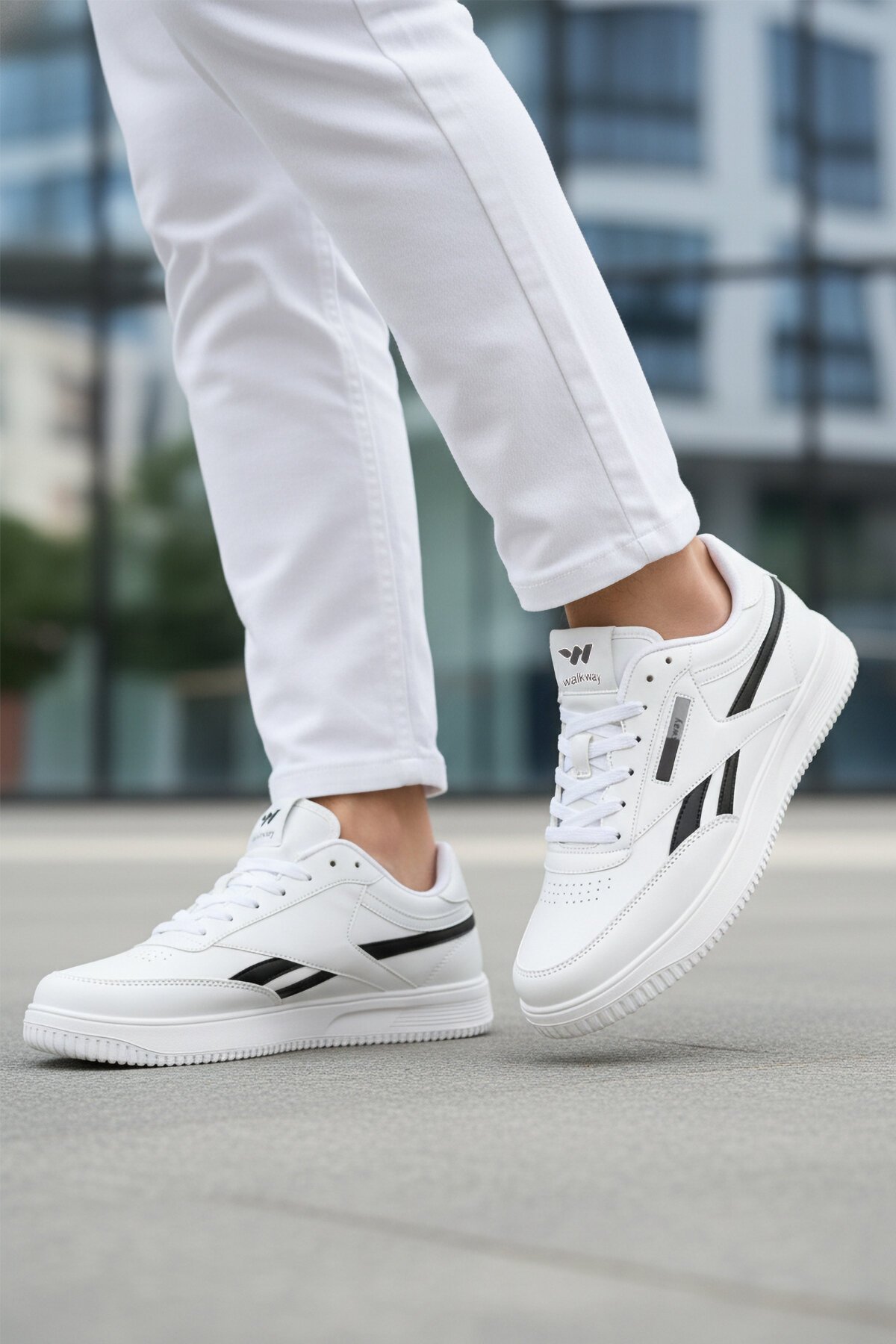 Beyaz-Siyah Erkek Spor Ayakkabı Marlow M