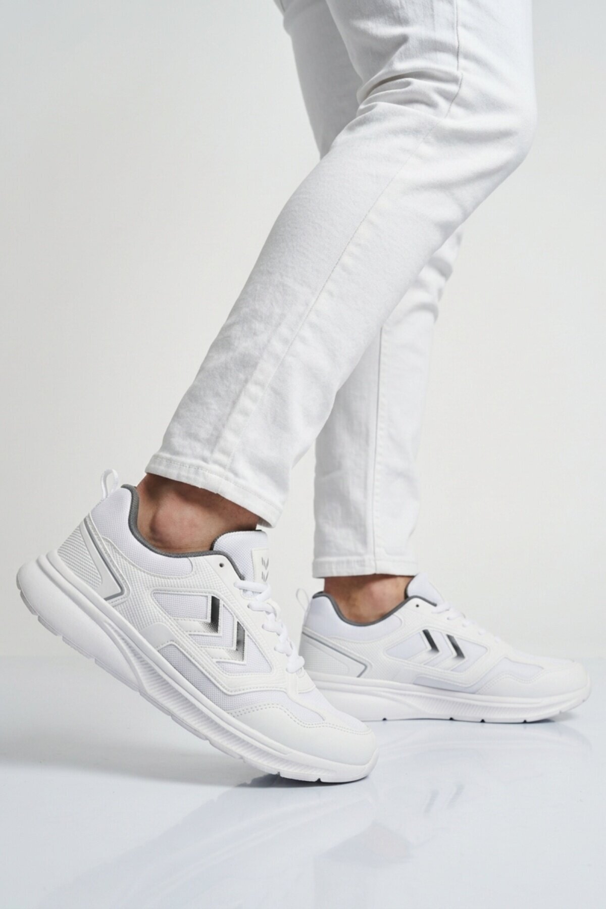 Beyaz-Siyah Rahat Taban Unisex Spor Ayakkabı 900895 Hml II