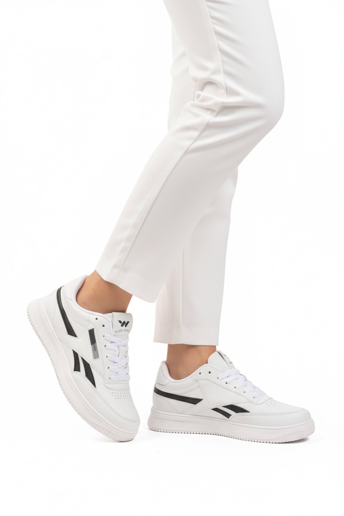 Beyaz-Siyah Unisex Spor Ayakkabı Marlow G