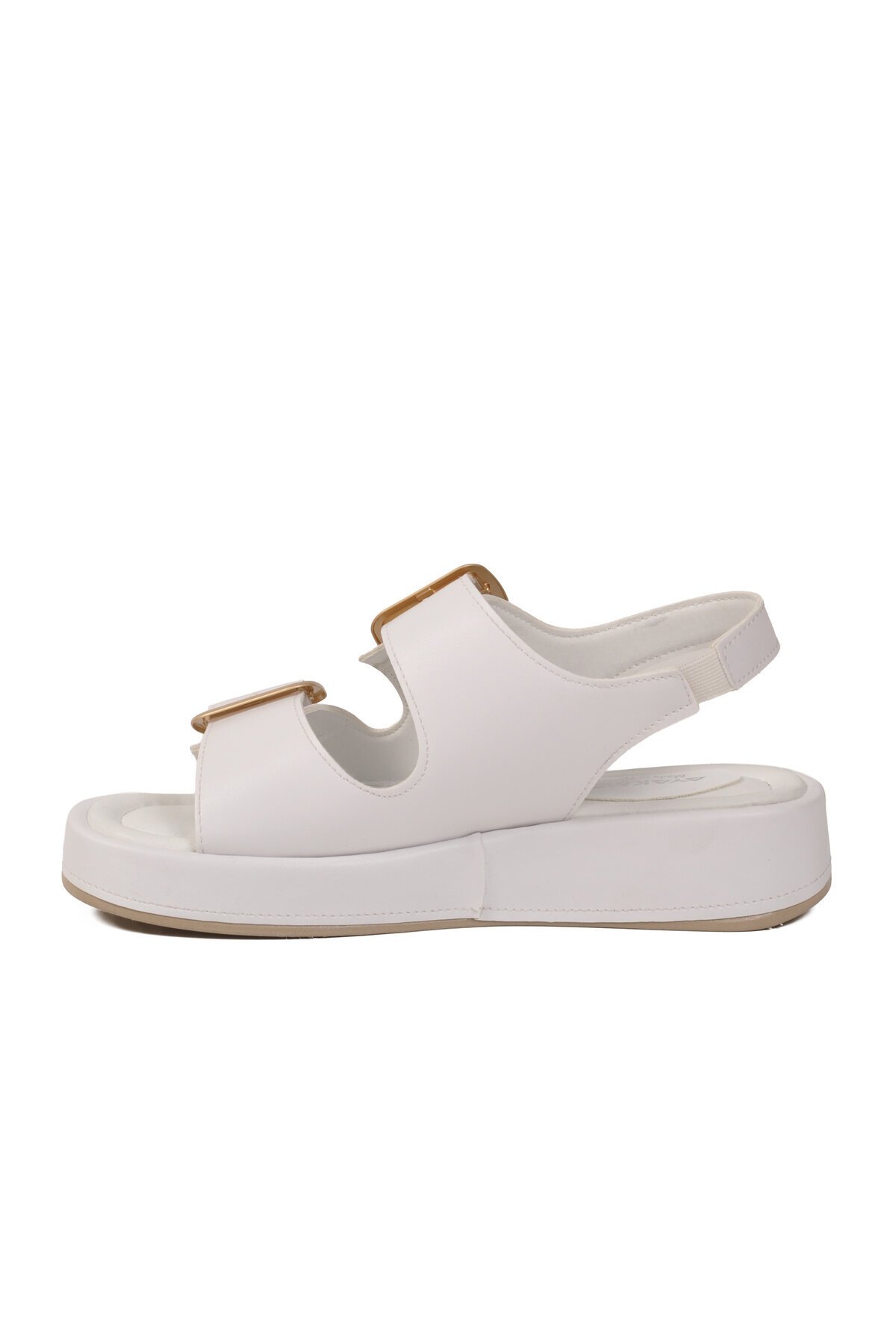 Beyaz Yüksek Tabanlı ComfortSole Taban Kadın Sandalet 35332 Z