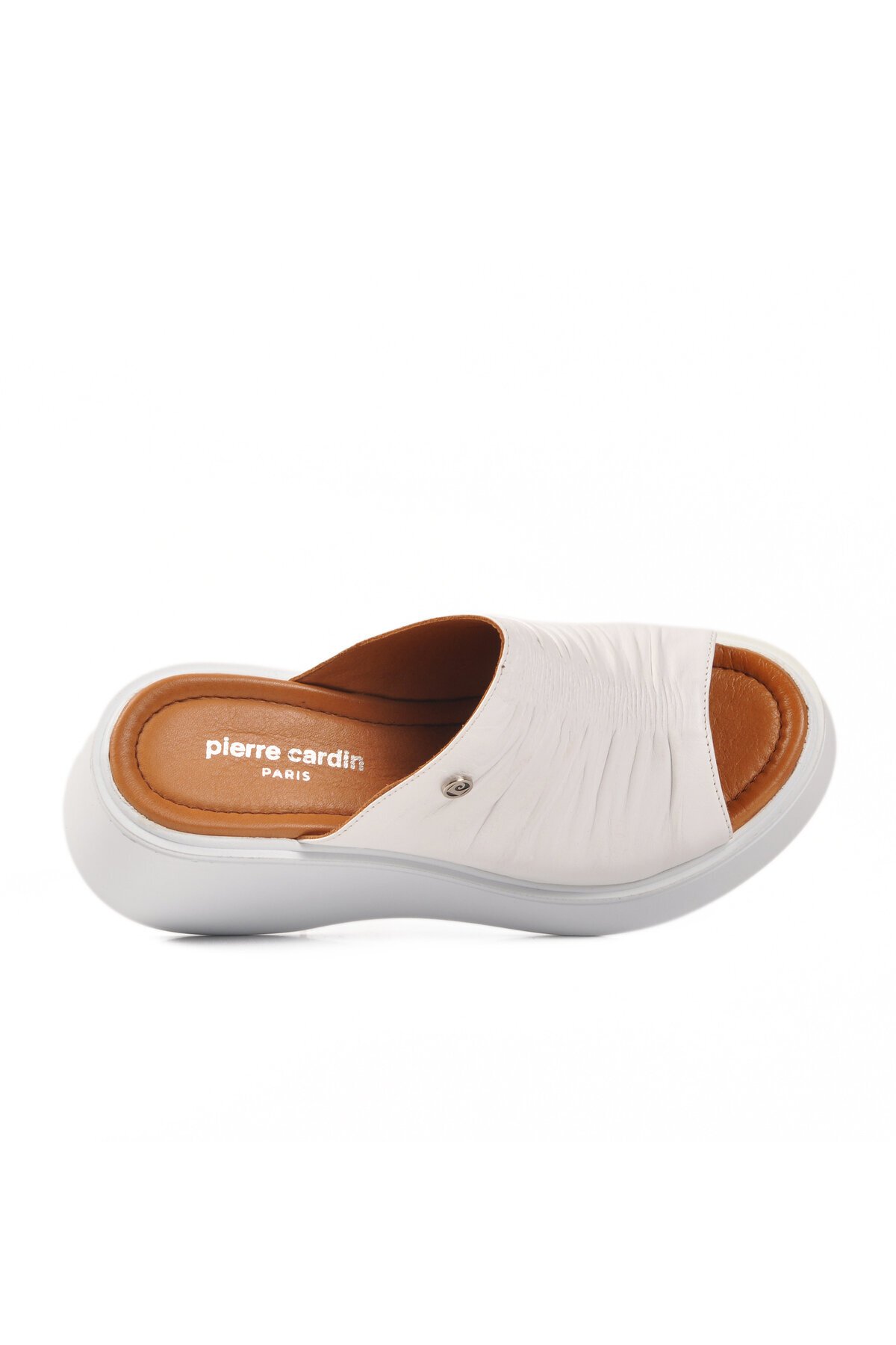 Beyaz Topuklu Kadın Terlik PC-54610 Z