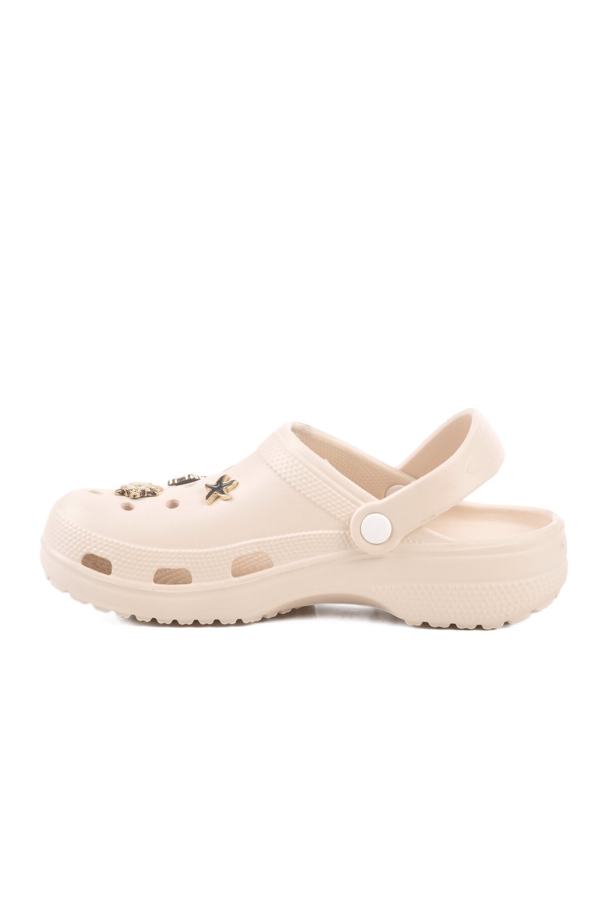 Ekru Suni Deri Unisex Terlik 606 Z