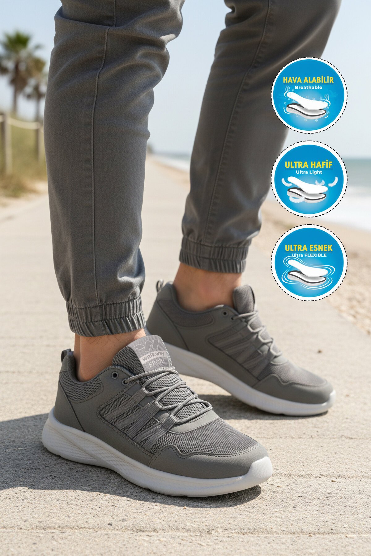 Füme Tekstil Hafif Unisex Spor Ayakkabı 2029 M
