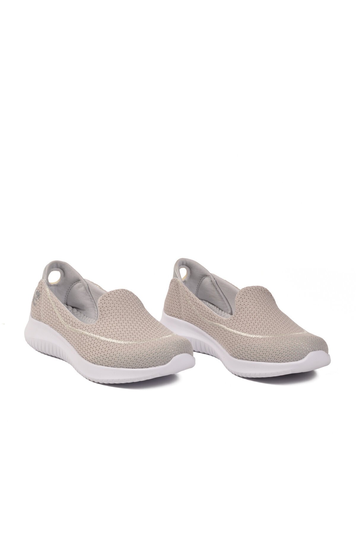 Gri Tekstil Hafif Esnek Kadın Spor Ayakkabı PC-30168 Z
