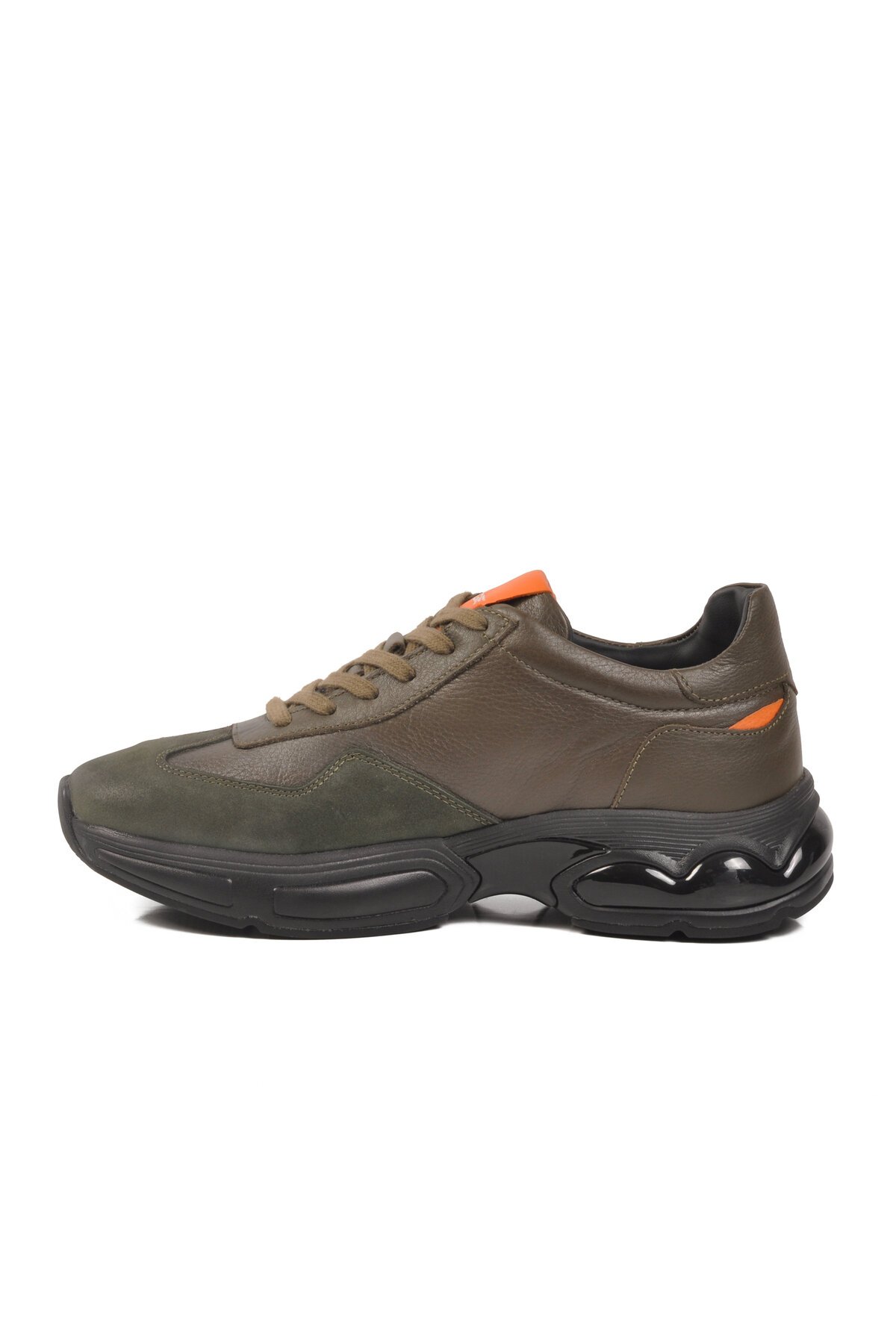 Haki Nubuk Hakiki Deri Erkek Günlük Ayakkabı 152-20328 M