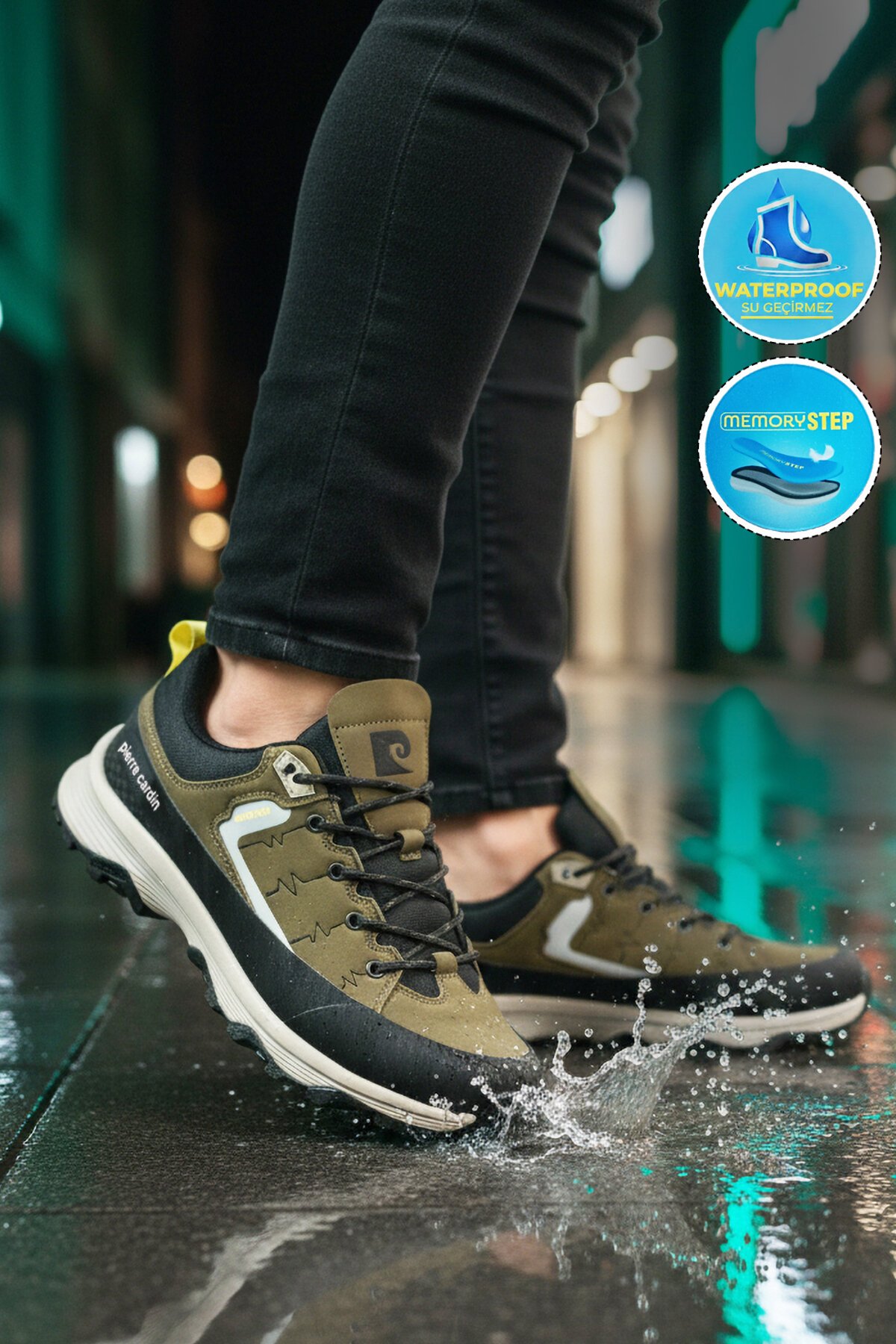 Haki Su Geçirmez Erkek Outdoor Ayakkabı PCI-11006 M