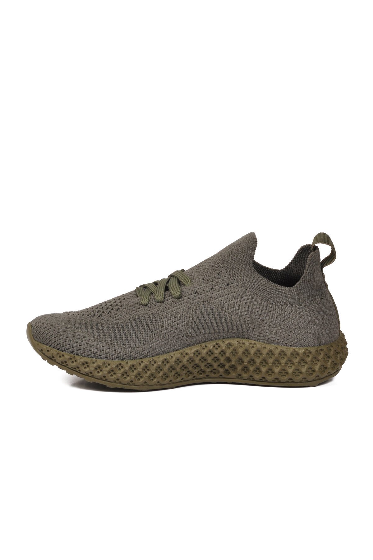 Haki Tekstil Hafif Hava Alabilir Unisex Spor Ayakkabı PC-32711 Z