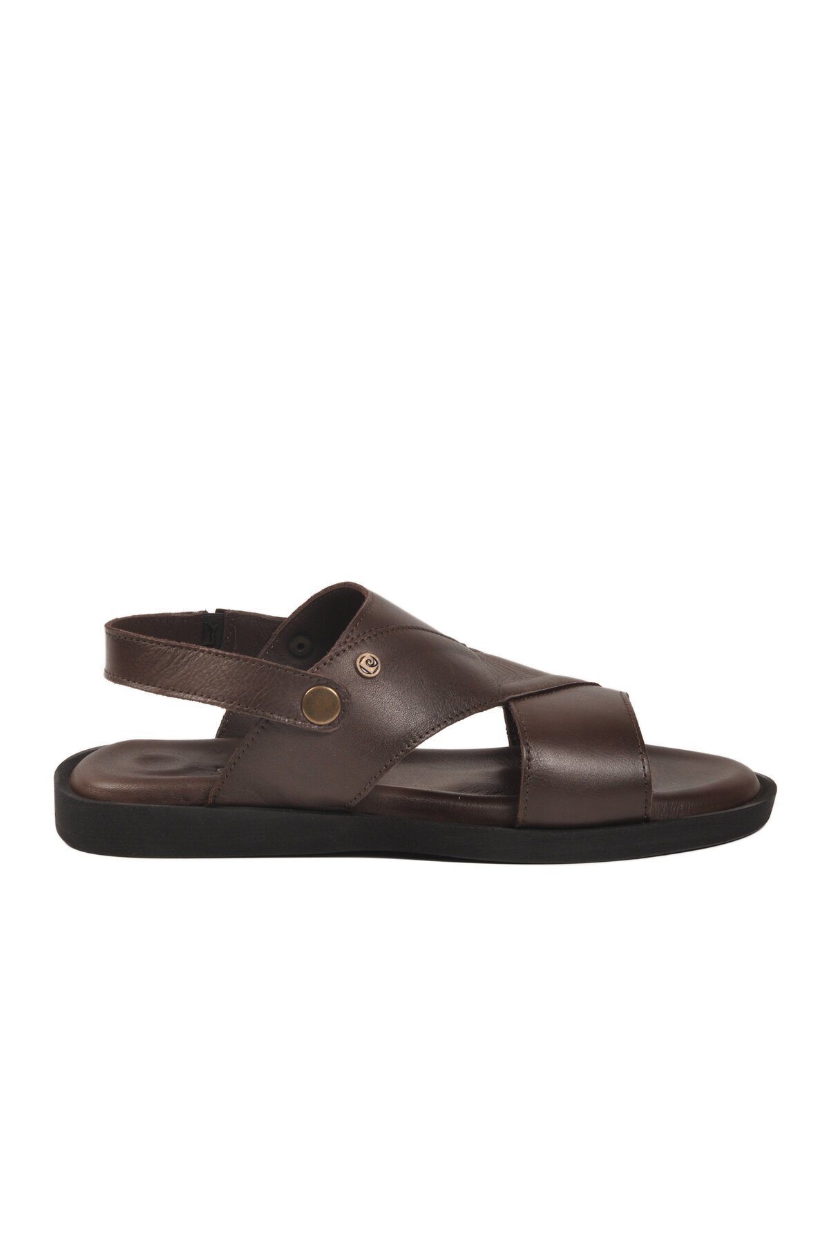 Kahve hakiki Deri Erkek Sandalet PC-7315 M