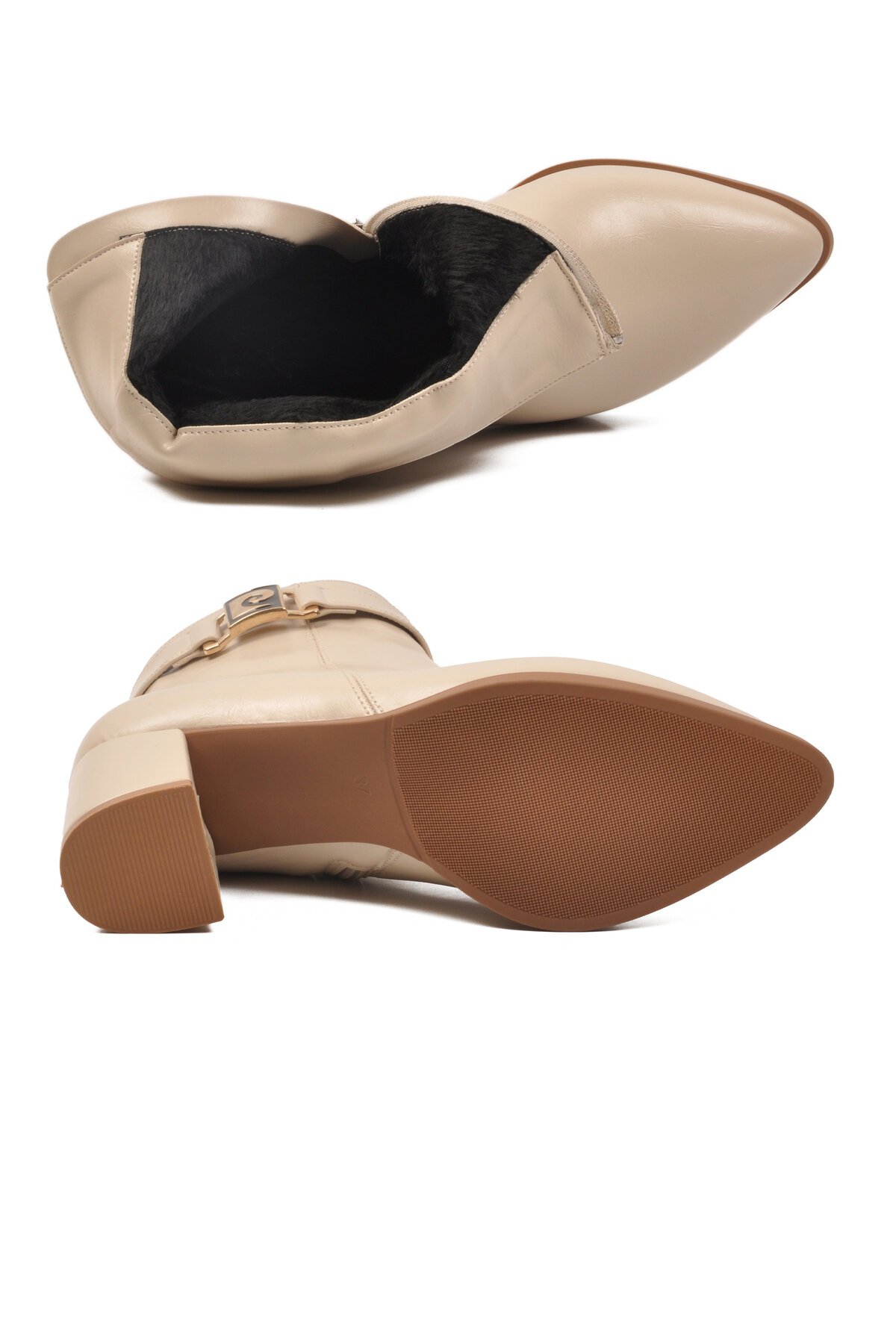 Krem Parlak Kadın Bot PC-54975 Z