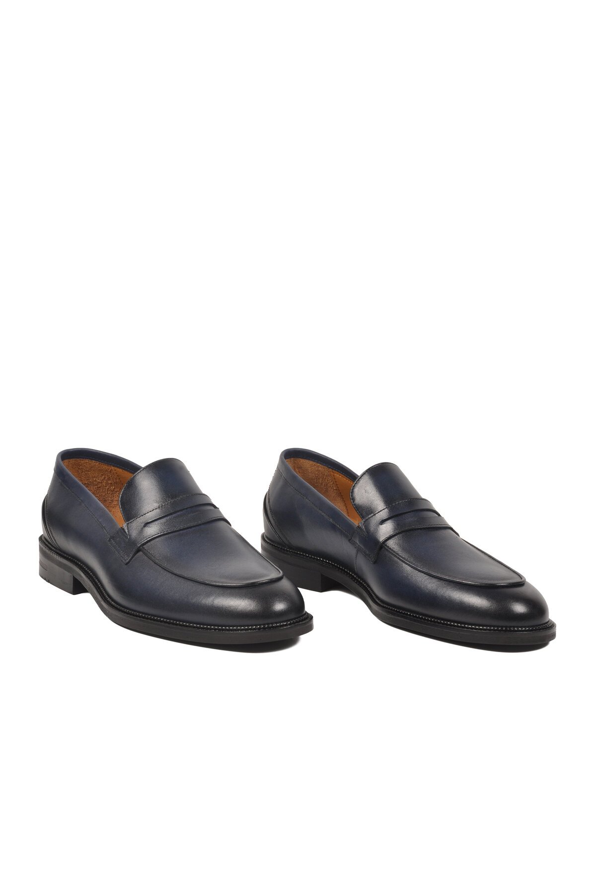 Lacivert Hakiki Deri Erkek Günlük Ayakkabı 3085 M