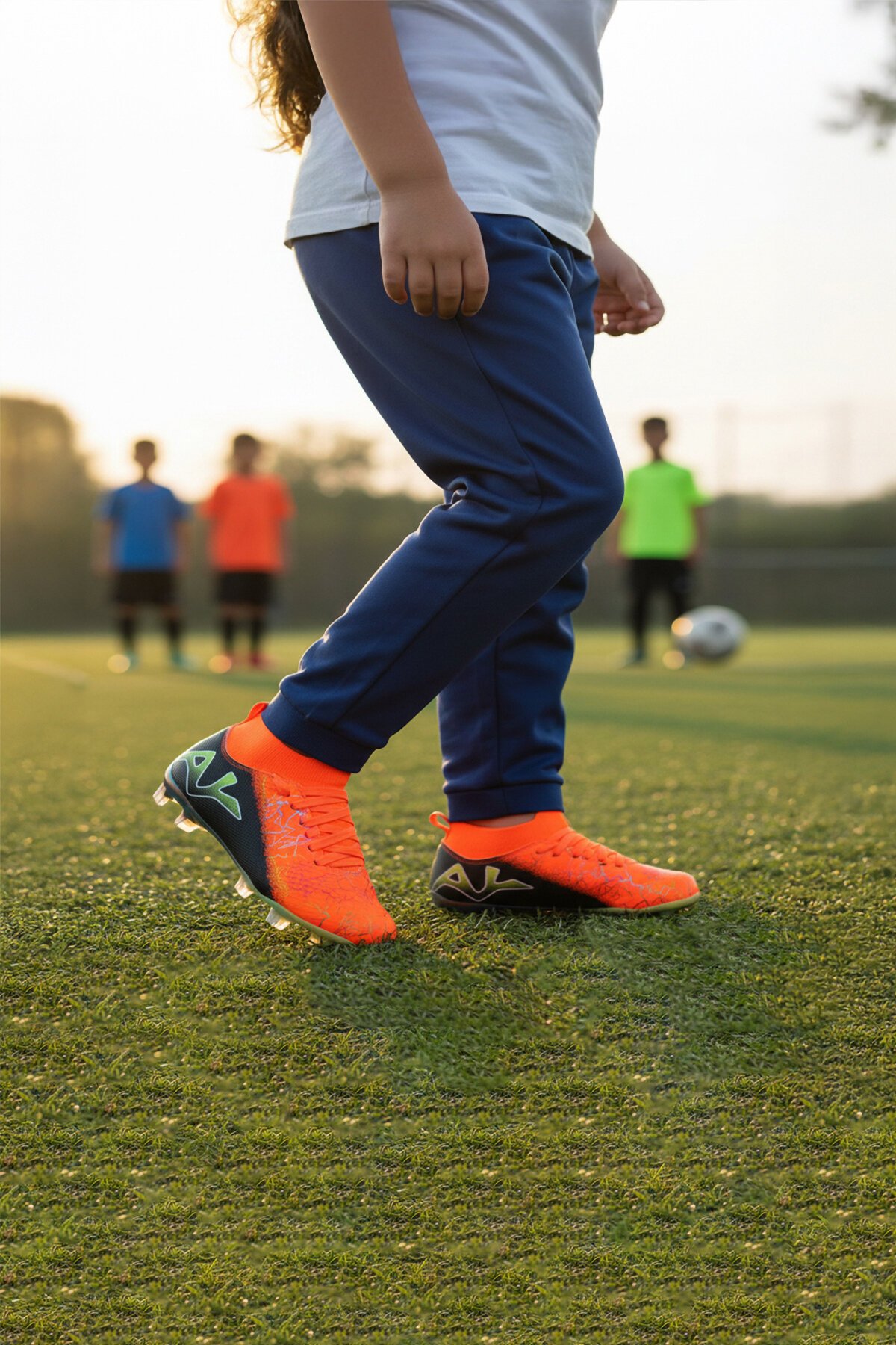 Neon Turuncu-Siyah Çocuk Krampon FK-252-153 F