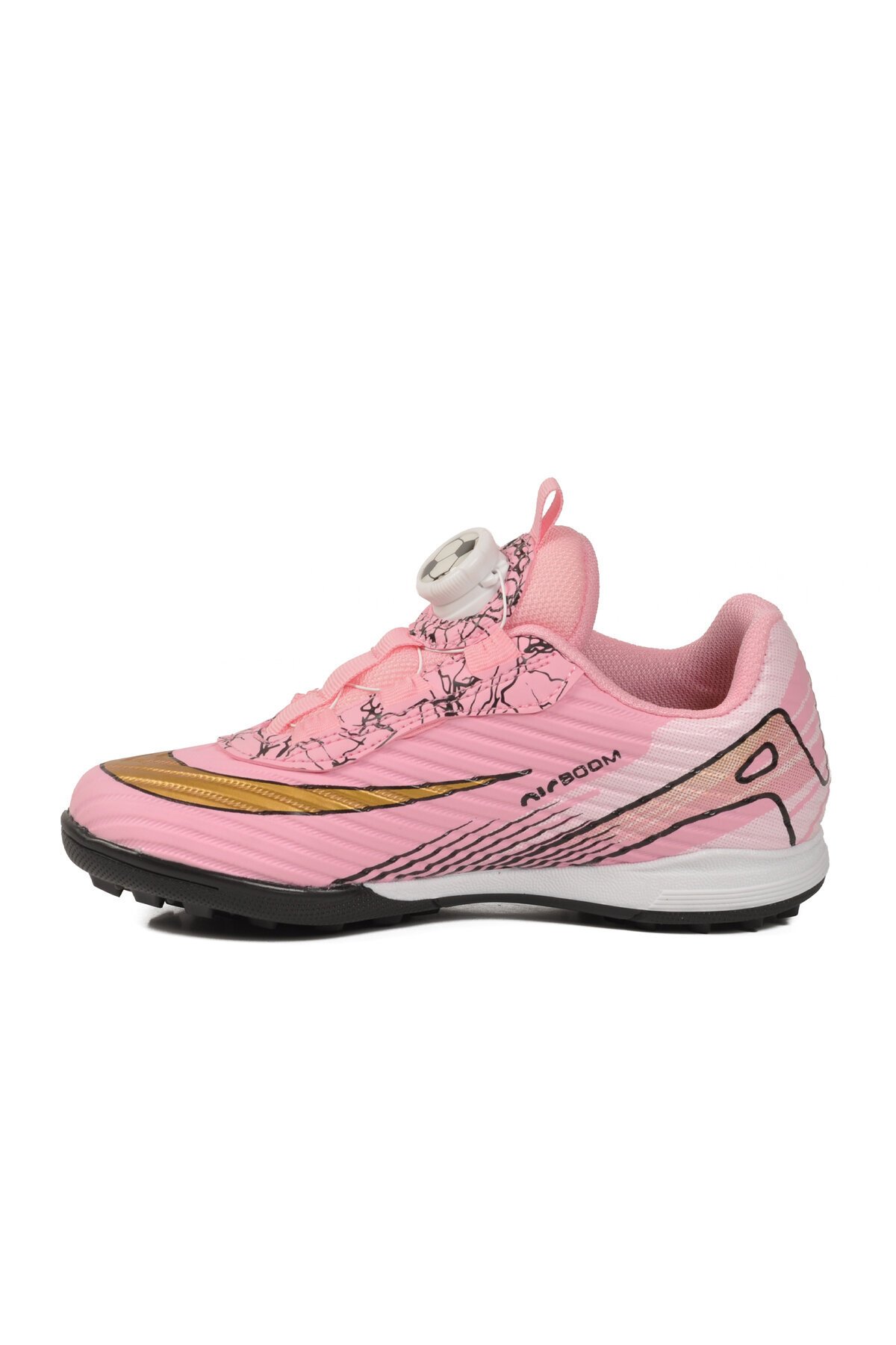 Pembe-Siyah Misina Bağcıklı Unisex Spor Ayakkabı 620 F Halısaha