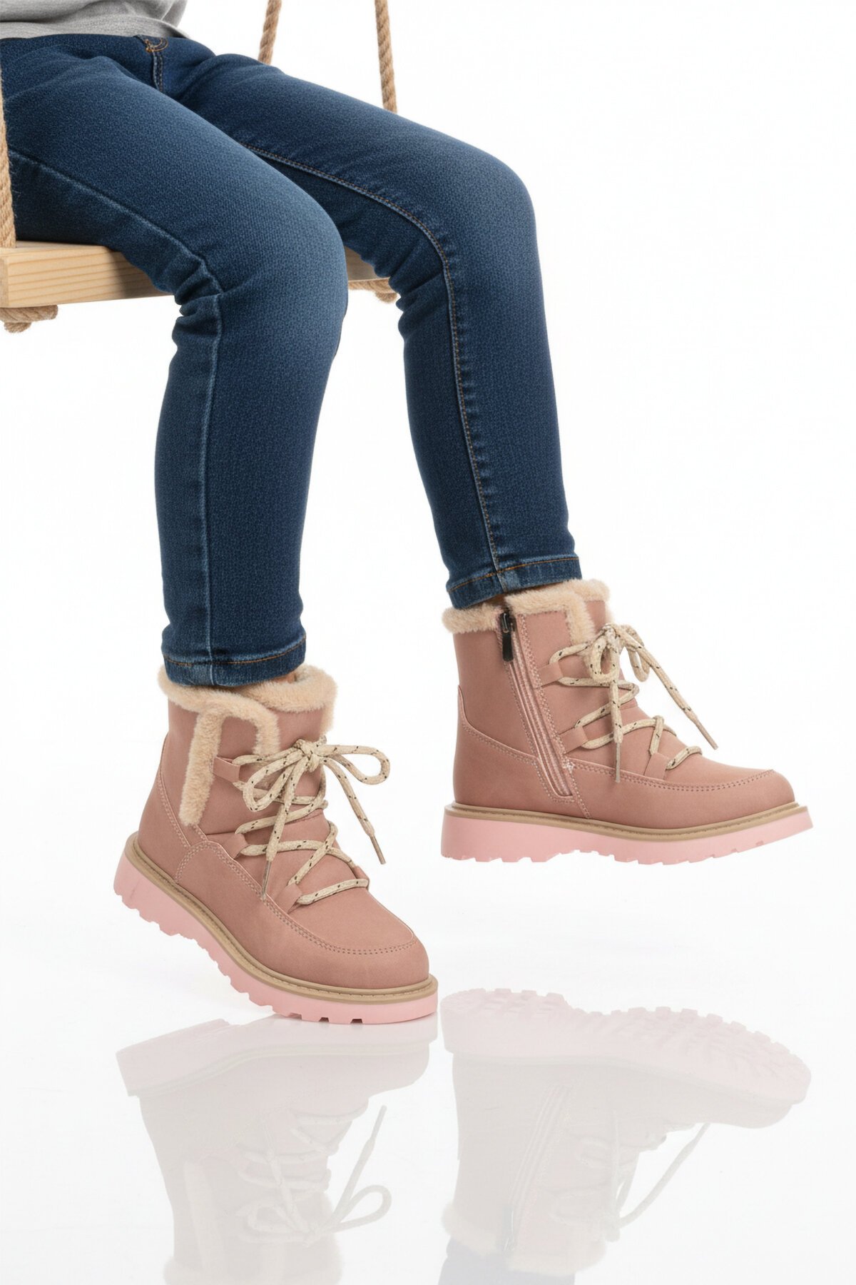 Pudra Fermuarlı Çocuk Bot Lina F