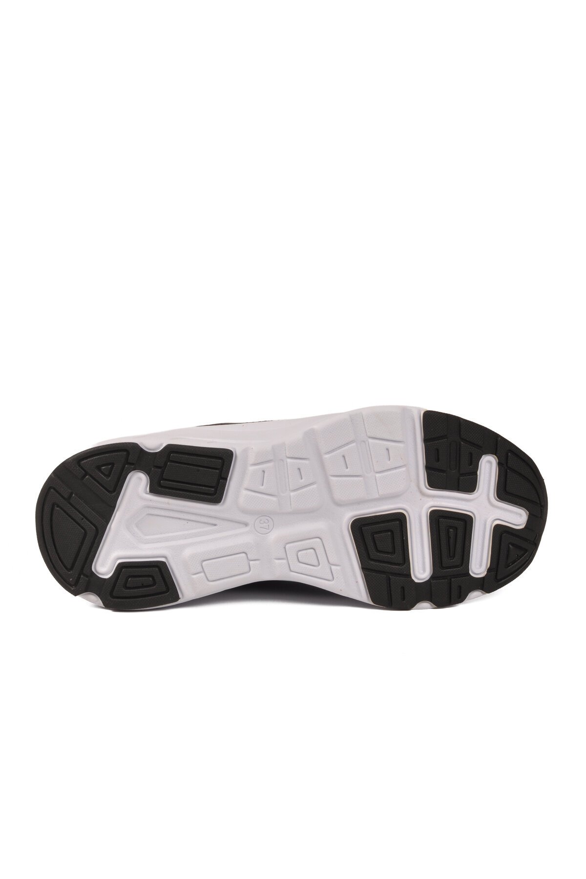 Siyah-Beyaz Yüksek Tabanlı Hafif Unisex Spor Ayakkabı 2105 Z