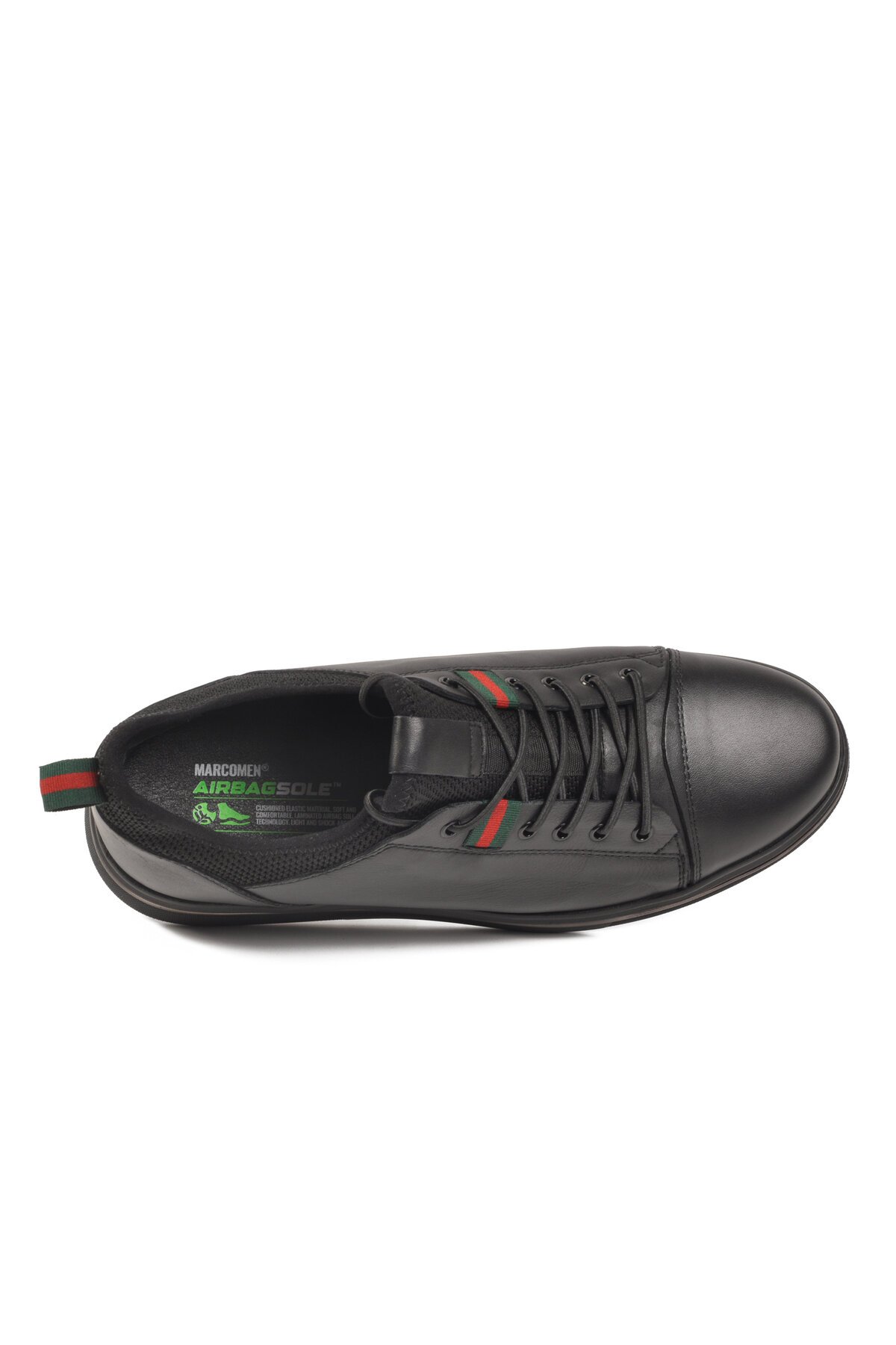 Siyah Hakiki Deri Erkek Günlük Ayakkabı Marcomen AirBagSole 152-20542 M