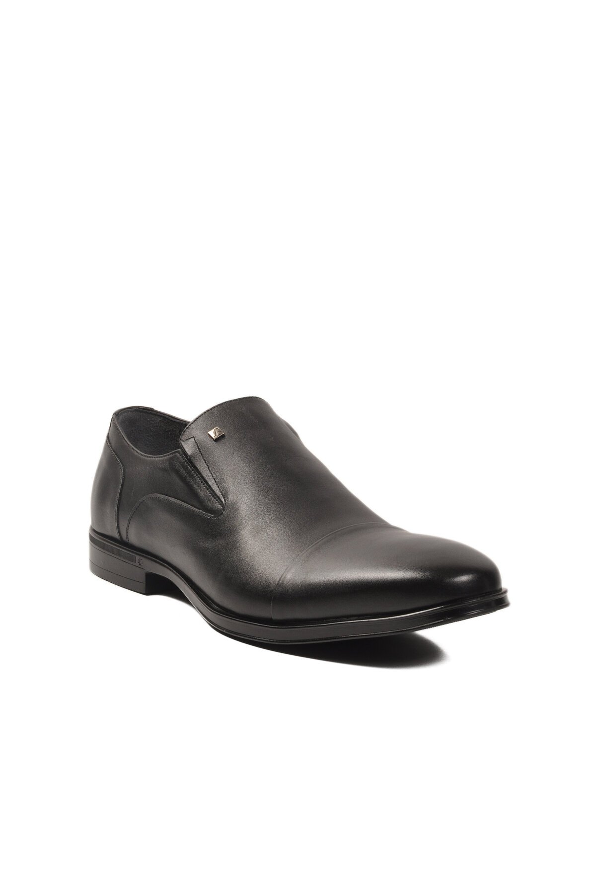 Siyah Hakiki Deri Erkek Klasik Ayakkabı Fosco 4555-2 M