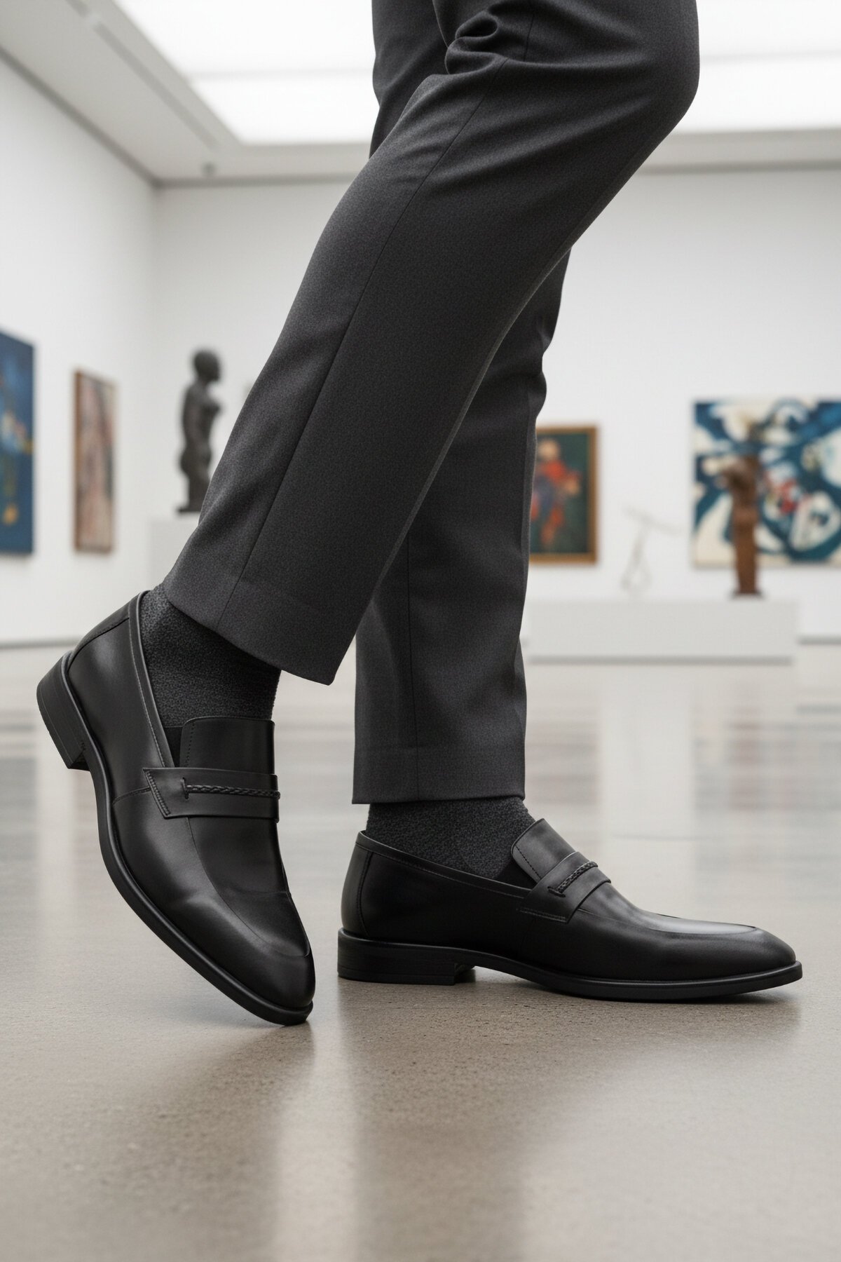 Siyah Hakiki Deri Erkek Klasik Ayakkabı 854 M