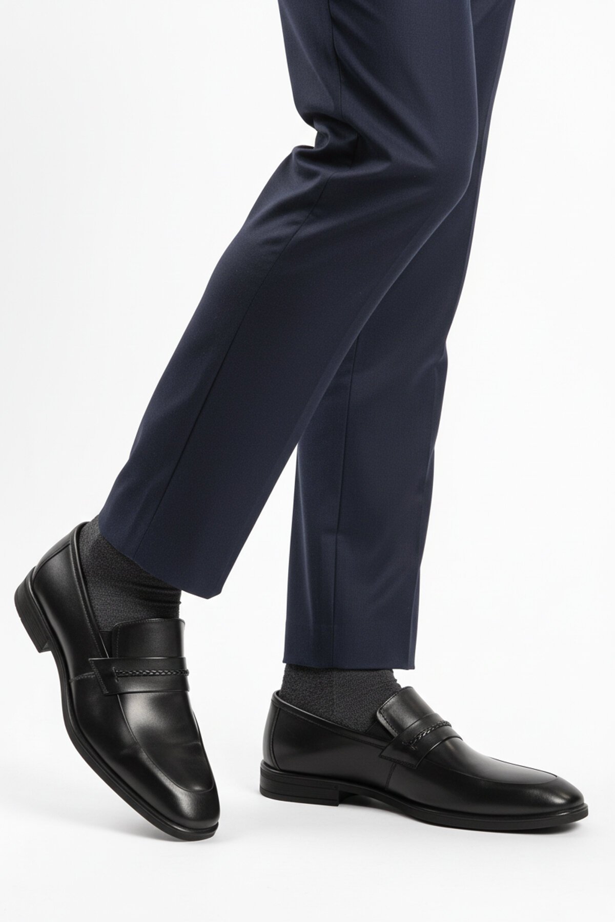 Siyah Hakiki Deri Erkek Klasik Ayakkabı 854 M