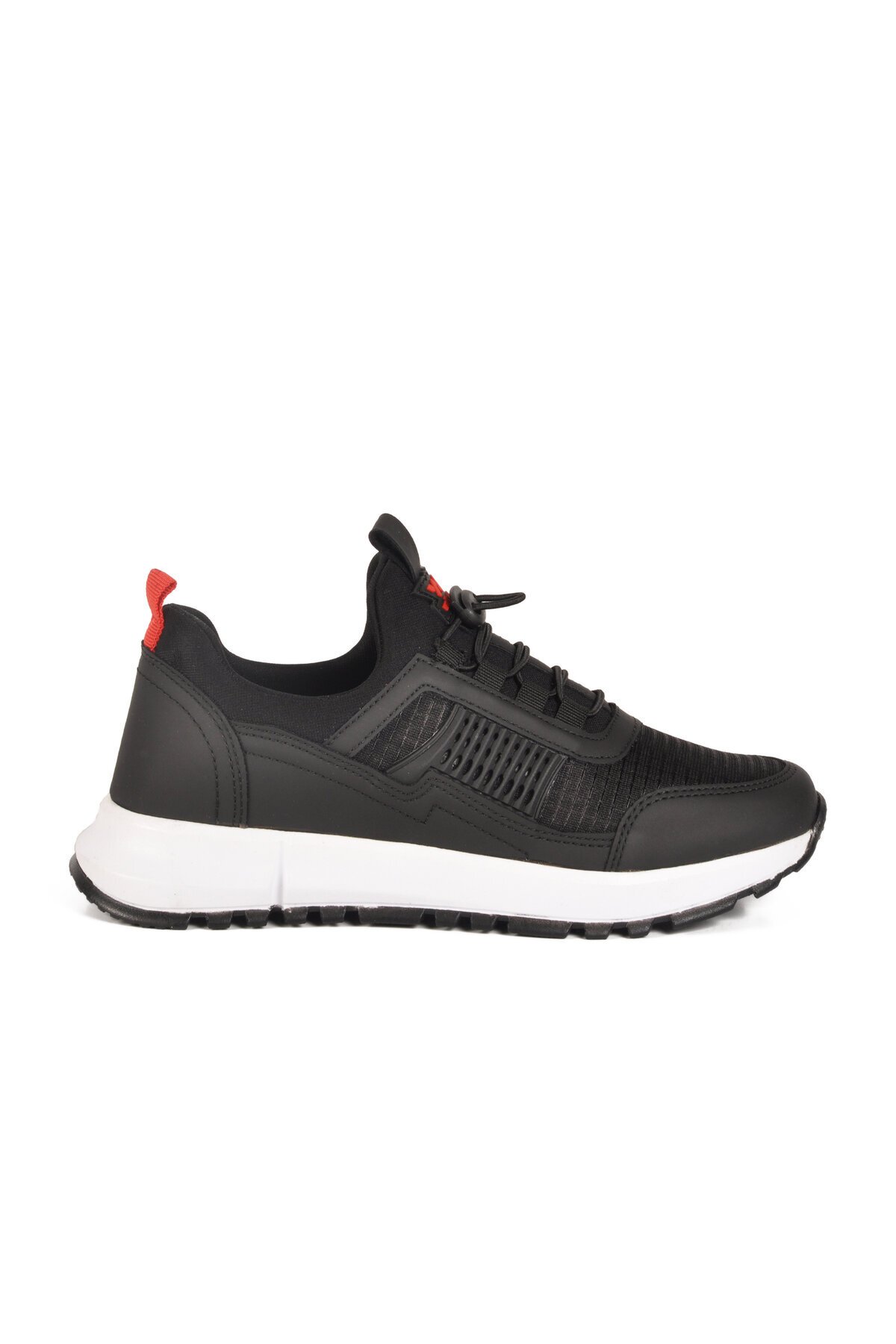 Siyah-Kırmızı Tekstil Unisex Spor Ayakkabı Nans 6006 G