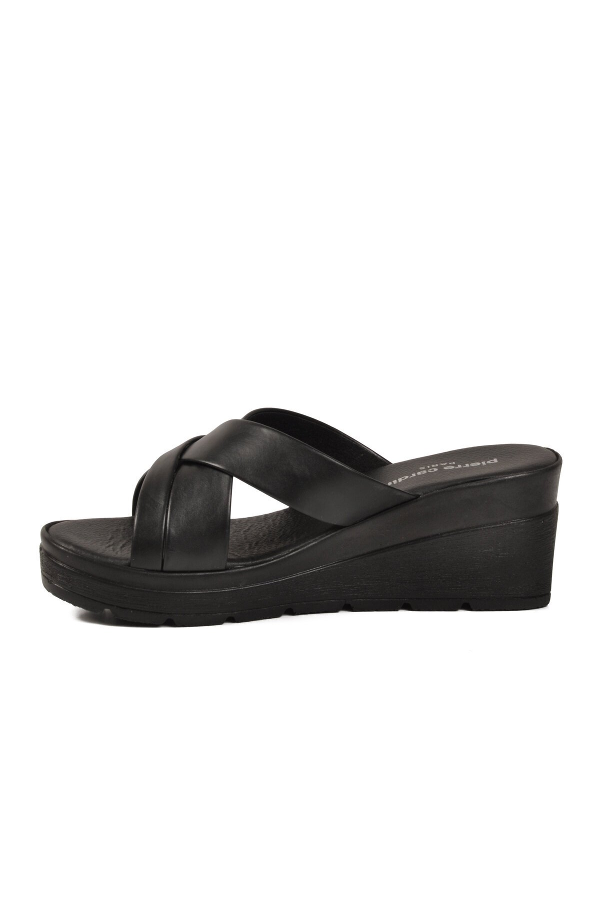 Siyah Topuklu Kadın Terlik PC-7477 Z