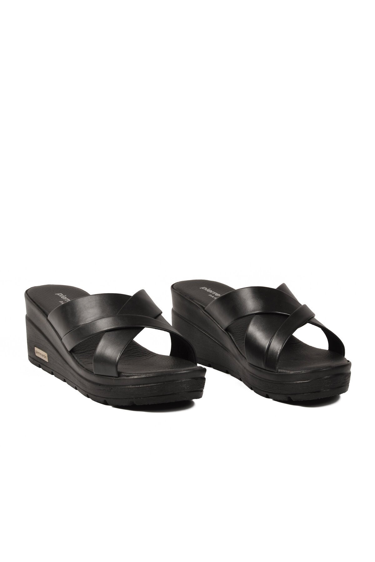 Siyah Topuklu Kadın Terlik PC-7477 Z